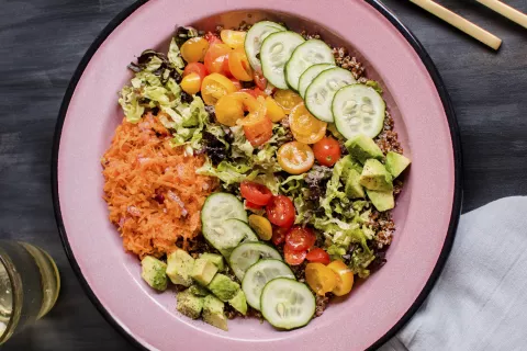 Ensalada de quinoa multicolor