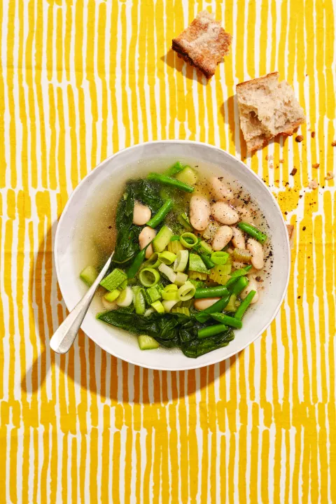 Minestrone verde con porotos