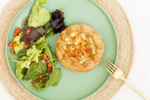 Tarta de verduras con queso azul