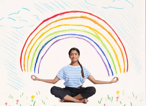 De qué se trata la meditación con colores.
