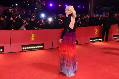 Cate Blanchett, el la última premiere de Tar en Berlín, optó por una falda que ya había lucido en otra presentación.