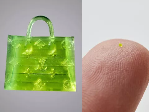 La cartera microscópica de Luois Vuitton que creó el colectivo MSCHF
