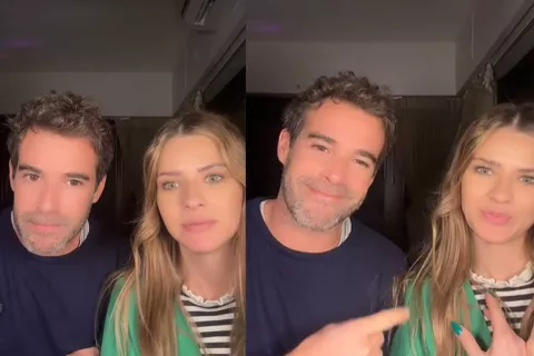 El divertido challenge de la China Suárez y Nicolás Cabré (Video: TikTok @sangrejaponesita)