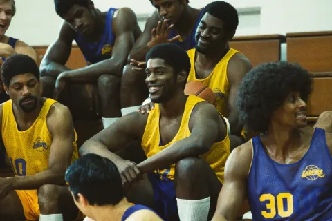 Los Lakers después del triunfo.