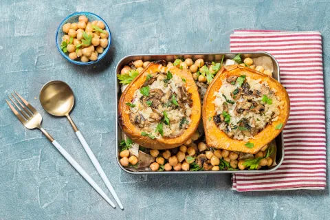 Calabaza rellena, una receta fácil y riquísima.
