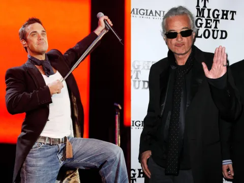 Robbie Williams vs. Jimmy Page, una guerra entre vecinos.