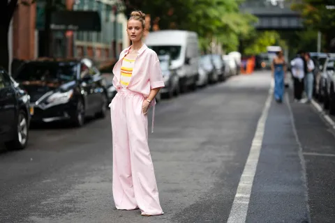 Look pink para una noche de festejos.
