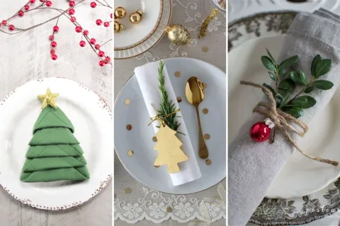 10 ideas de decoración con servilletas navideñas.