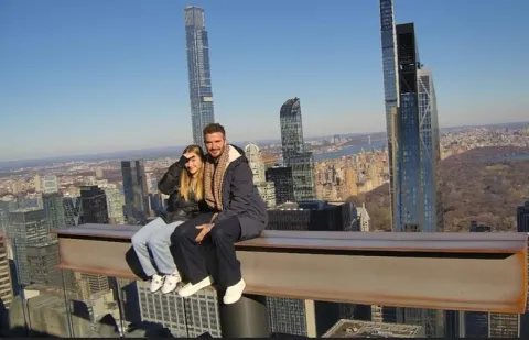David Beckham en The Beam.