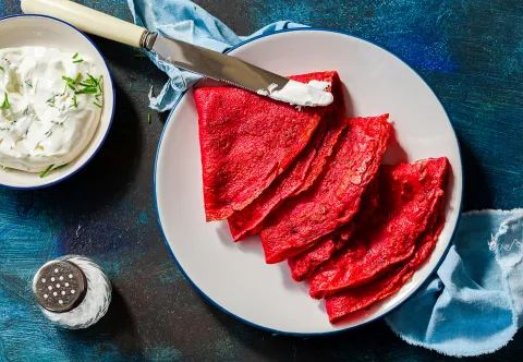 Panqueques de remolacha: deliciosos y saludables.