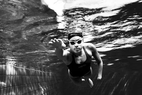 Daniela Giménez, natación paralímpica. C.A.B.A. Marzo 2016.