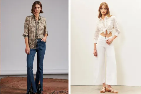 Los jeans acampanados están de regreso y te mostramos cómo combinarlos.