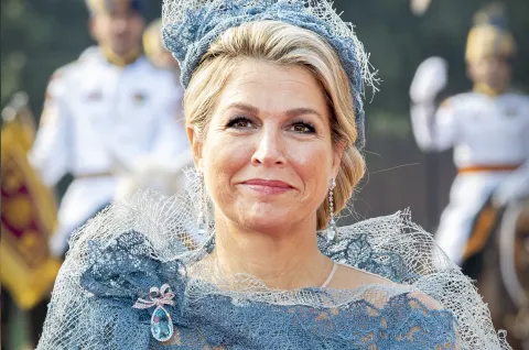Máxima Zorreguieta en India, en 2019.