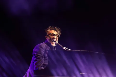Foto de Fito Páez durante su presencia en Rosario.