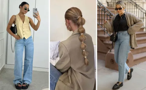 Chicas usando jeans