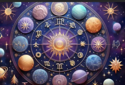 La rueda zodiacal, con los símbolos de los 12 signos astrales.