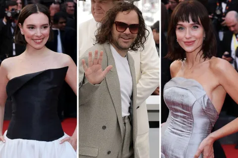 Brenda Gandini, Peter Lanzani y Agustina Suásquita presentes en la red carpet de Cannes