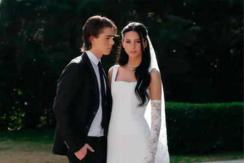 Foto de Juanita Tinelli junto a Benicio Gravier.