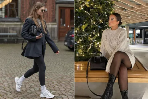 Cómo vestirte calentita sin perder estilo: leggings y medias térmicas, las prendas virales del invierno 2025