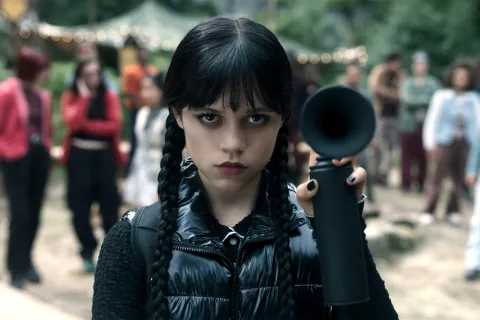 Foto de Jenna Ortega en Wednesday.