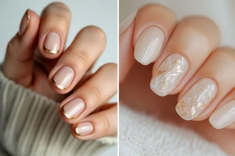 Minimalistas pero impactantes, las uñas cortas con detalles metalizados se convierten en una de las grandes aliadas del verano.