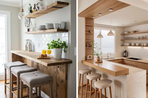 Incorporar una barra en una cocina chica es posible si se piensa el diseño con criteri