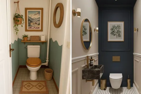Un baño mini puede convertirse en un rincón de diseño con apenas algunos gestos: pintura, iluminación bien pensada, muebles livianos y accesorios estratégicos.
