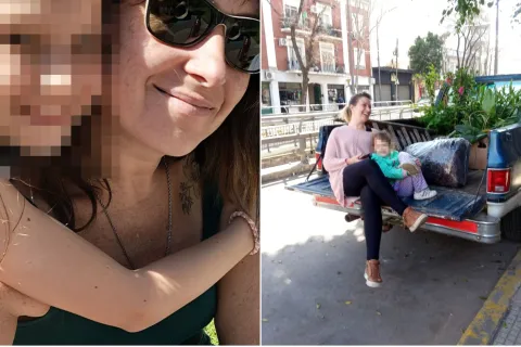 Alejandra, junto a su hija Emma