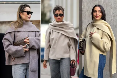 Abrigos-bufanda: la prenda con doble uso que es ideal para el frío