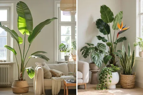 Incorporar plantas de gran porte en el living no solo suma verde: redefine el espacio.