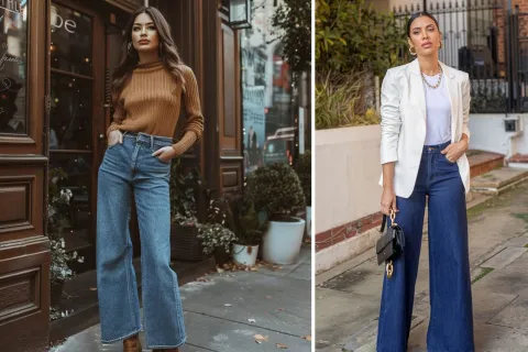 El denim también evoluciona en su materialidad. Predominan los lavados oscuros, los tonos crudos y las telas más rígidas, que aportan un aire pulido y moderno.