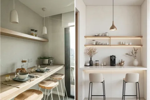 Desayunadores estrechos: ideas para lograr un espacio funcional y agradable