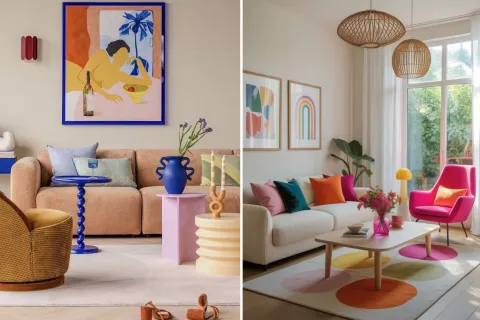Dopamine decor: la tendencia que desafía al minimalismo y apuesta por el color que te hace feliz.
