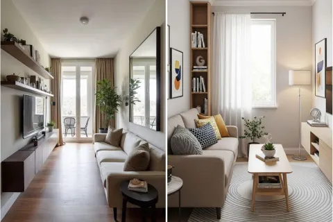 Livings estrechos: 10 ideas simples para aprovecharlos sin resignar estilo