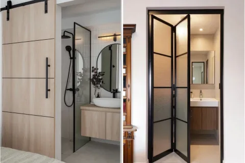 Puertas corredizas en baños pequeños: la solución deco que libera espacio y suma diseño