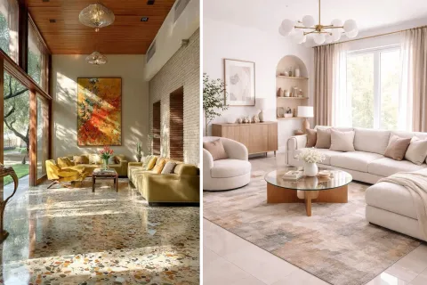 Las tendencias deco 2026 dejan atrás el mármol clásico y apuestan por materiales más cálidos, modernos y funcionales.