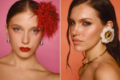 dos mujeres con tendencias de maquillaje