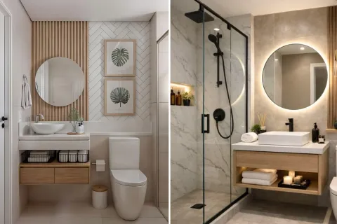 Baños de 3 m²: 5 ideas simples para que se vean más grandes.