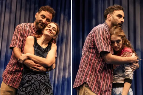 Una pareja abrazándose
