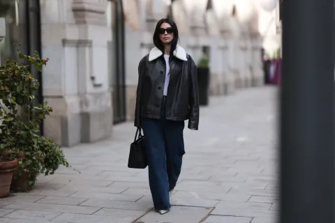 Campera de corderito street style