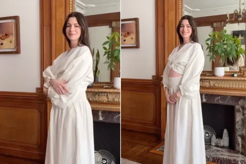 Anne Hathaway embarazada video de Instagram