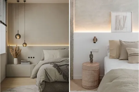 Ni respaldo tapizado ni de madera: la tendencia elegante que transforma los dormitorios en 2026