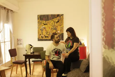 María Eugenia y Emiliano, de Tinder a convivencia y familia ensamblada.