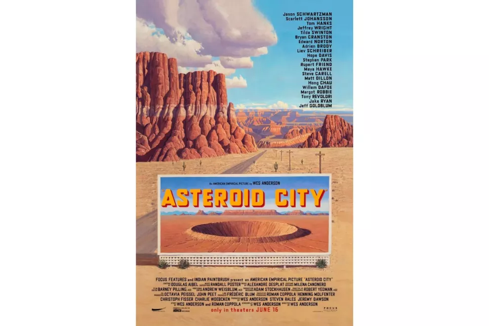 El afiche oficial de Asteroid City.