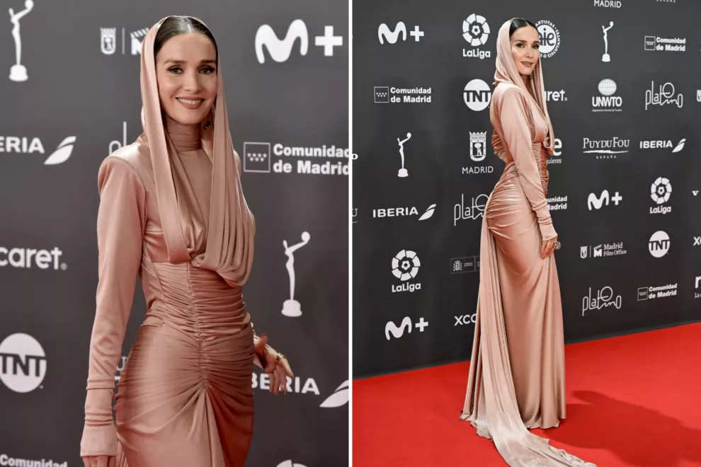 Natalia Oreiro contó que diseñó su propio vestido para los Premios Platino.