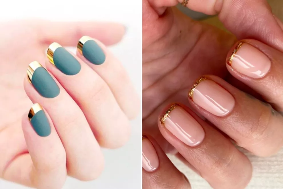 Desde hace rato venimos hablándote de la reversión de las uñas francesitas y el dorado es una opción genial para que te animes. Ya sea con un color nude u otro más jugado, queda espectacular y son súper fáciles de hacer.