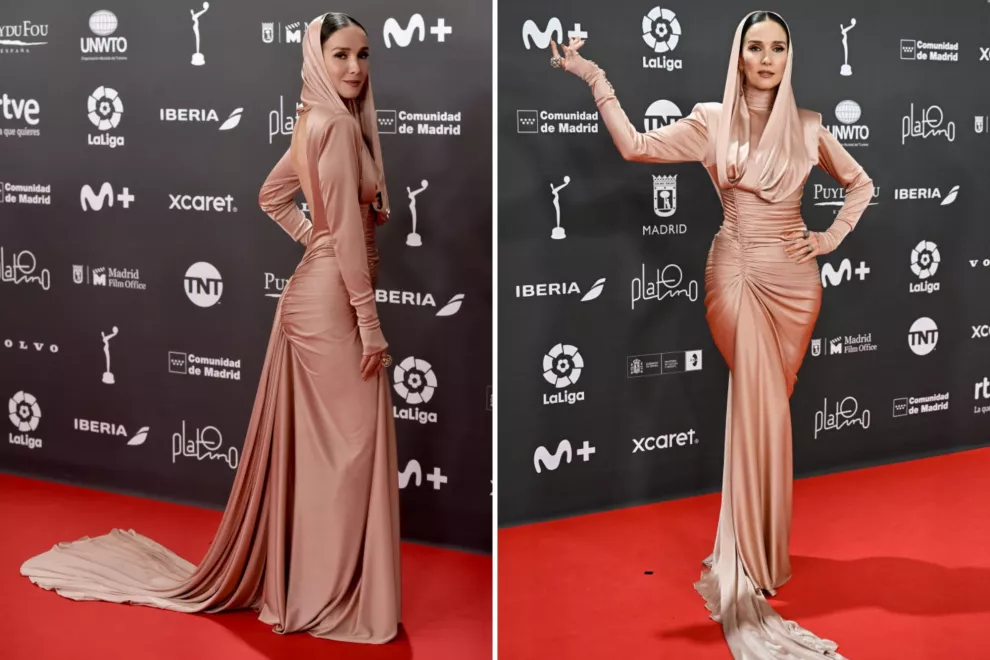 Nati Oreiro diseñó su propio vestido para los Premios Platino.