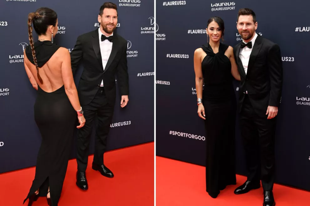 El vestido que eligió Anto es de Saint Laurent.