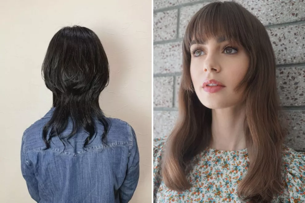Lily Collins se animó a una versión soft de este corte de pelo.