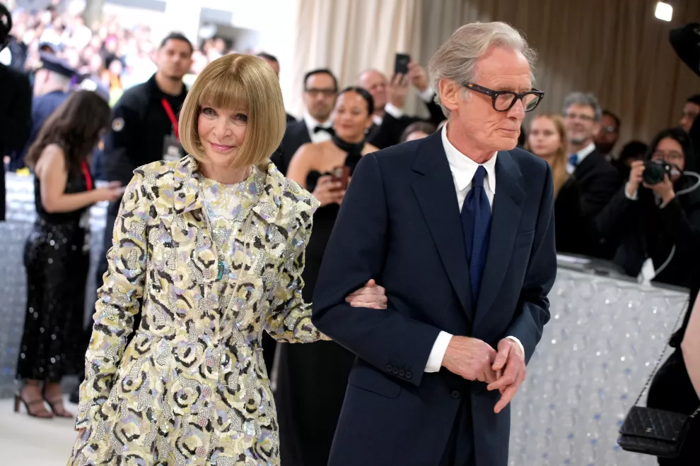 Anna Wintour junto a Bill Nighy, en la MET Gala 2023.